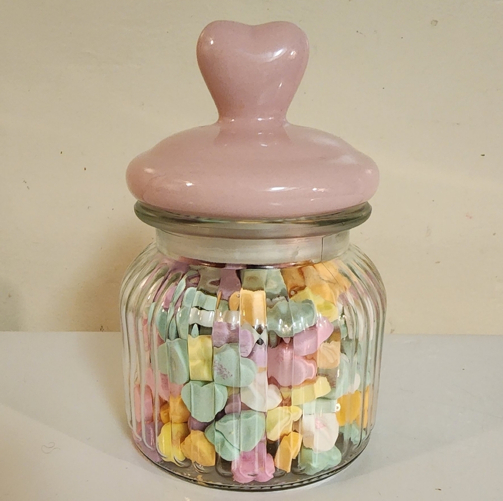 Valentines Canister with Ceramic Heart